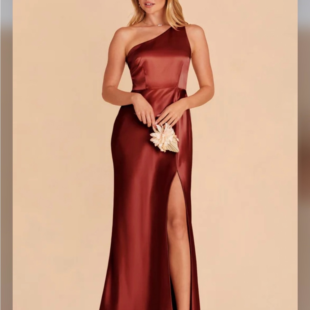 Birdy Grey One-Shoulder Burgundy Dress